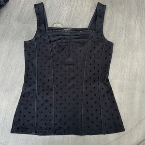 White House black market polka dot tank sz s